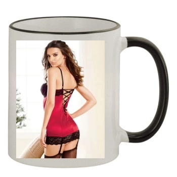 Emily Ratajkowski 11oz Colored Rim & Handle Mug