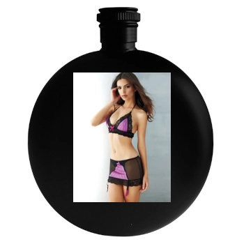 Emily Ratajkowski Round Flask