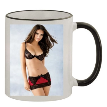 Emily Ratajkowski 11oz Colored Rim & Handle Mug