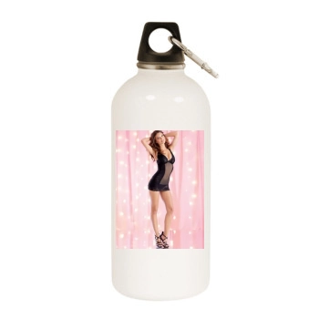 Emily Ratajkowski White Water Bottle With Carabiner