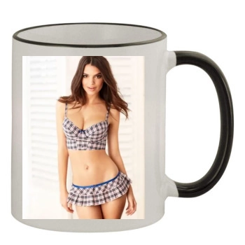 Emily Ratajkowski 11oz Colored Rim & Handle Mug