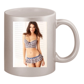 Emily Ratajkowski 11oz Metallic Silver Mug