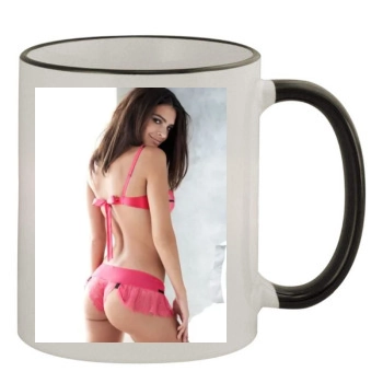 Emily Ratajkowski 11oz Colored Rim & Handle Mug