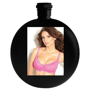 Emily Ratajkowski Round Flask