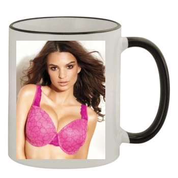 Emily Ratajkowski 11oz Colored Rim & Handle Mug