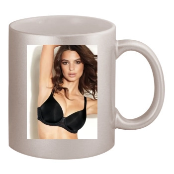 Emily Ratajkowski 11oz Metallic Silver Mug