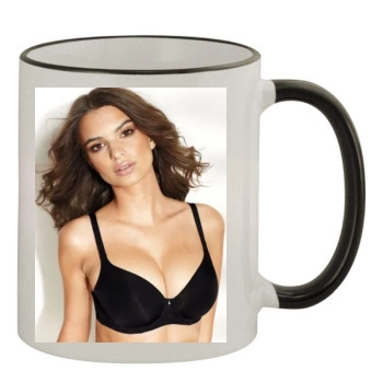 Emily Ratajkowski 11oz Colored Rim & Handle Mug