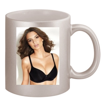 Emily Ratajkowski 11oz Metallic Silver Mug