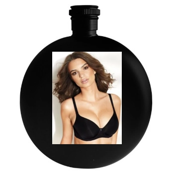 Emily Ratajkowski Round Flask