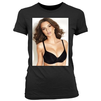 Emily Ratajkowski Women's Junior Cut Crewneck T-Shirt