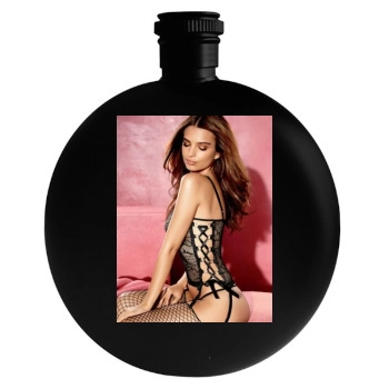 Emily Ratajkowski Round Flask