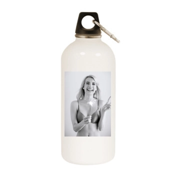 Emma Roberts White Water Bottle With Carabiner