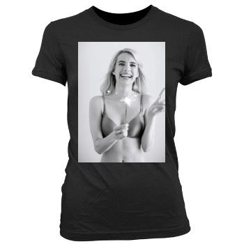 Emma Roberts Women's Junior Cut Crewneck T-Shirt