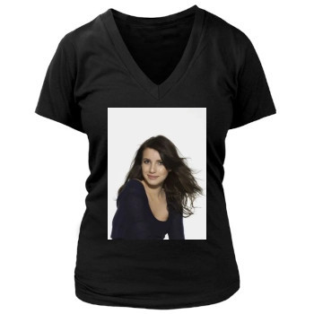 Emma Roberts Women's Deep V-Neck TShirt