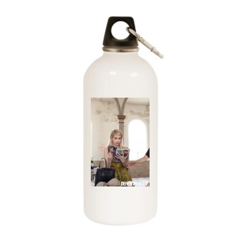 Emma Roberts White Water Bottle With Carabiner