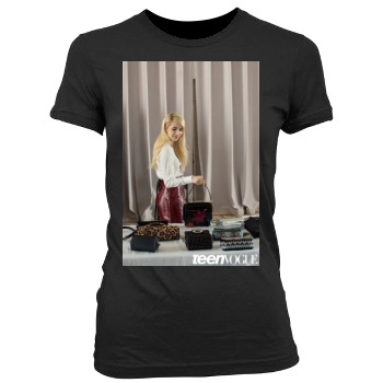 Emma Roberts Women's Junior Cut Crewneck T-Shirt