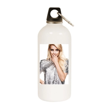 Emma Roberts White Water Bottle With Carabiner