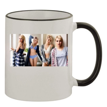 Emma Roberts 11oz Colored Rim & Handle Mug