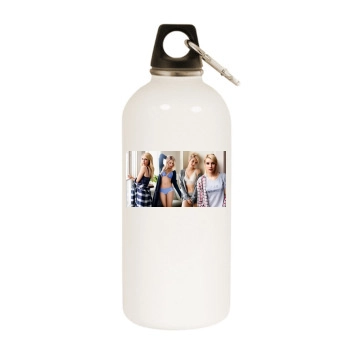 Emma Roberts White Water Bottle With Carabiner