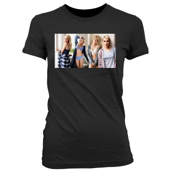 Emma Roberts Women's Junior Cut Crewneck T-Shirt