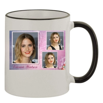 Emma Watson 11oz Colored Rim & Handle Mug