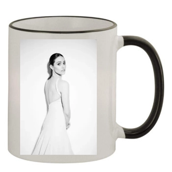 Emmy Rossum 11oz Colored Rim & Handle Mug