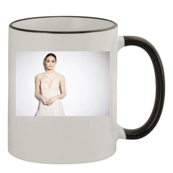 Emmy Rossum 11oz Colored Rim & Handle Mug