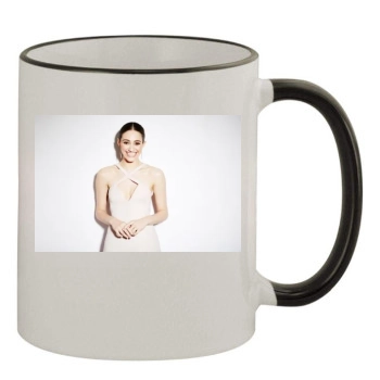 Emmy Rossum 11oz Colored Rim & Handle Mug