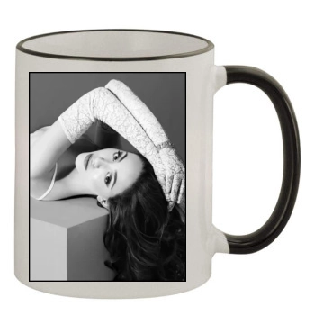 Emmy Rossum 11oz Colored Rim & Handle Mug