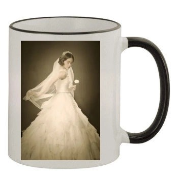 Emmy Rossum 11oz Colored Rim & Handle Mug