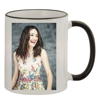 Emmy Rossum 11oz Colored Rim & Handle Mug