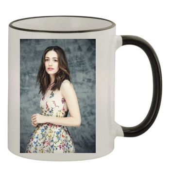 Emmy Rossum 11oz Colored Rim & Handle Mug