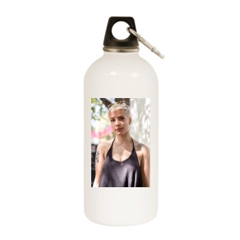 Halsey White Water Bottle With Carabiner