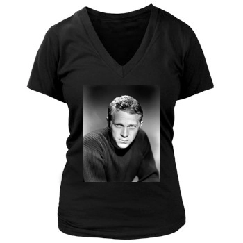 Steve Mcqueen Women's Deep V-Neck TShirt