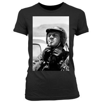 Steve Mcqueen Women's Junior Cut Crewneck T-Shirt