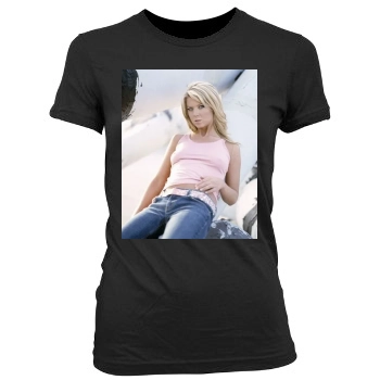 Tara Reid Women's Junior Cut Crewneck T-Shirt