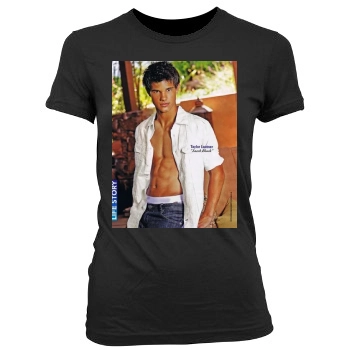 Taylor Lautner Women's Junior Cut Crewneck T-Shirt