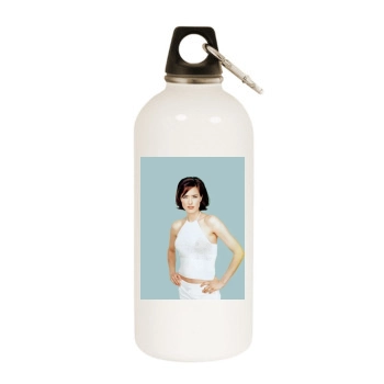 Tea Leoni White Water Bottle With Carabiner