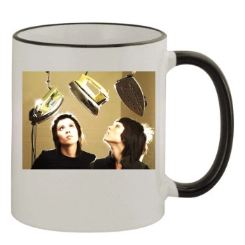 Tegan and Sara 11oz Colored Rim & Handle Mug