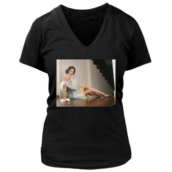 Teri Hatcher Women's Deep V-Neck TShirt