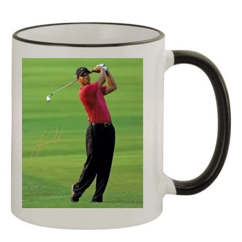 Tiger Woods 11oz Colored Rim & Handle Mug