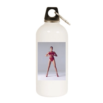 Irina Shayk White Water Bottle With Carabiner