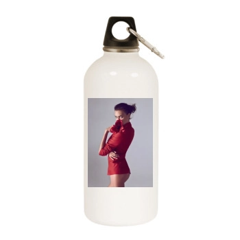 Irina Shayk White Water Bottle With Carabiner