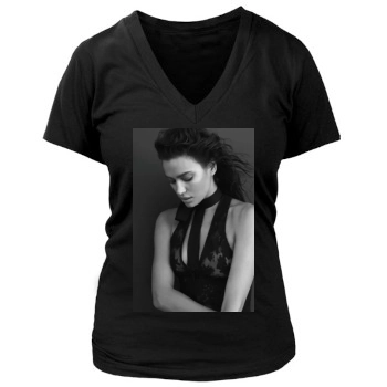 Irina Shayk Women's Deep V-Neck TShirt