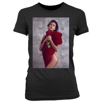 Irina Shayk Women's Junior Cut Crewneck T-Shirt