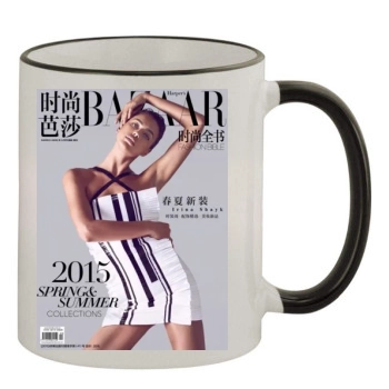 Irina Shayk 11oz Colored Rim & Handle Mug