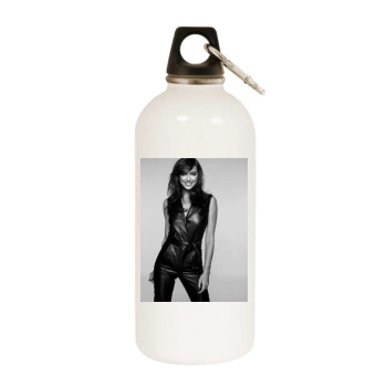 Irina Shayk White Water Bottle With Carabiner