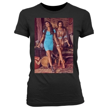 Irina Shayk Women's Junior Cut Crewneck T-Shirt