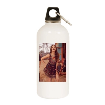 Irina Shayk White Water Bottle With Carabiner