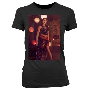 Irina Shayk Women's Junior Cut Crewneck T-Shirt